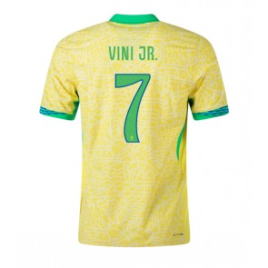 Brazílie Vinicius Junior #7 Domácí Dres Copa America 2024 Krátký Rukáv